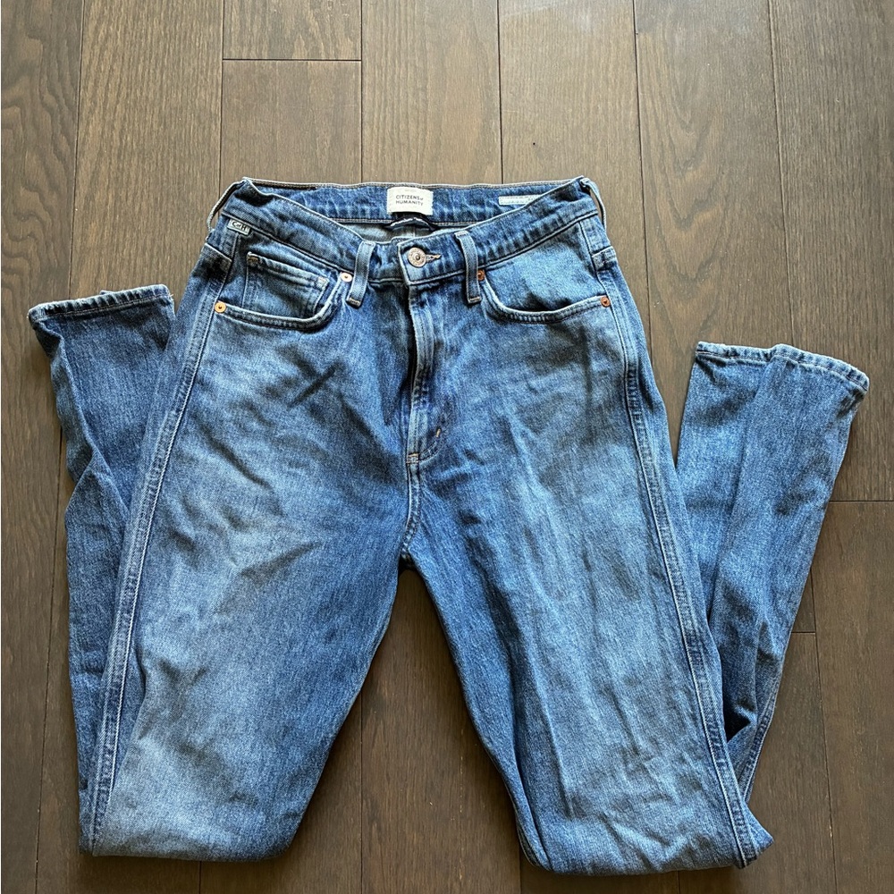 Citizens Of Humanity Blue Straight Leg Jeans